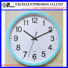 Horloge murale en plastique ronde à 12 pouces en arc bleu (EP-101)
